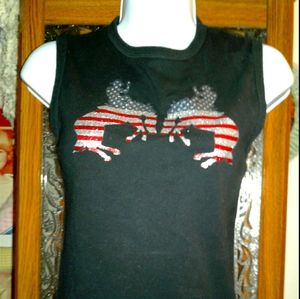 Cute,Vintage 90s,Western Style/Cowgirl,Top with Sparkly Front Detail❤️🖤❤️🖤❤️